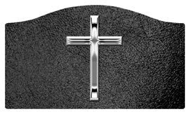 DASHELL-510-SL-SH-BK Silver Single Cross Shimmer Black Background
